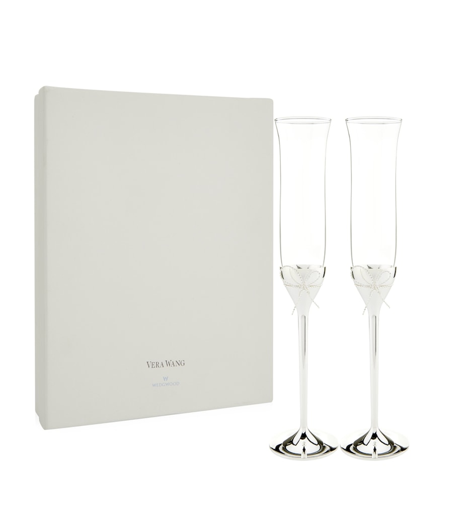 Set of 2 Love Knots Toasting Flutes