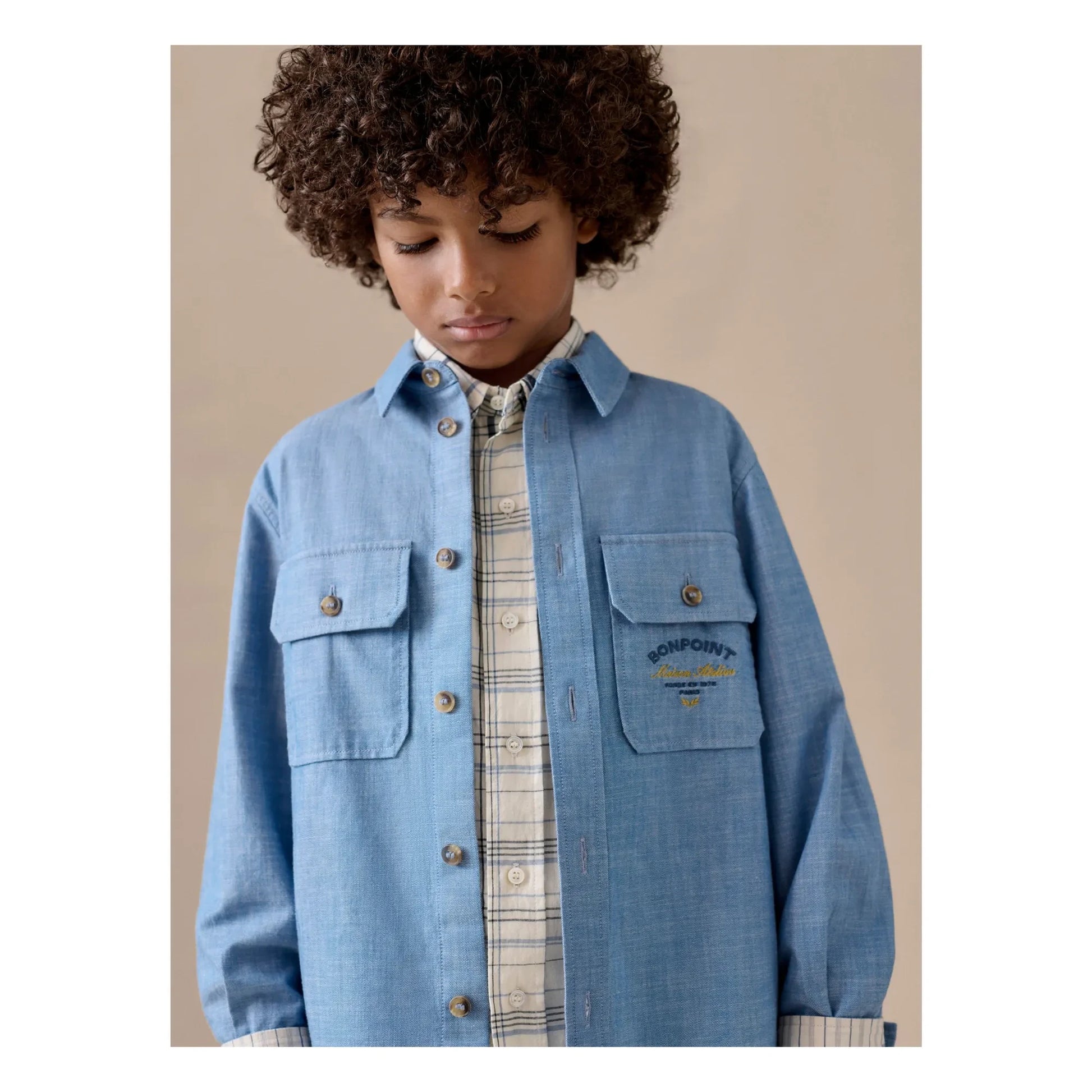 Bonpoint - Eddy Chambray organic cotton shirt | Blue