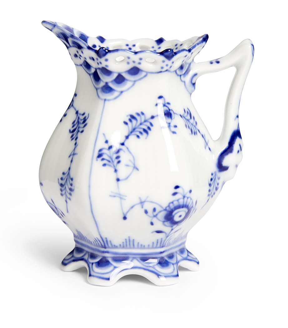 Blue Fluted Full Lace Cream Jug (70ml)
