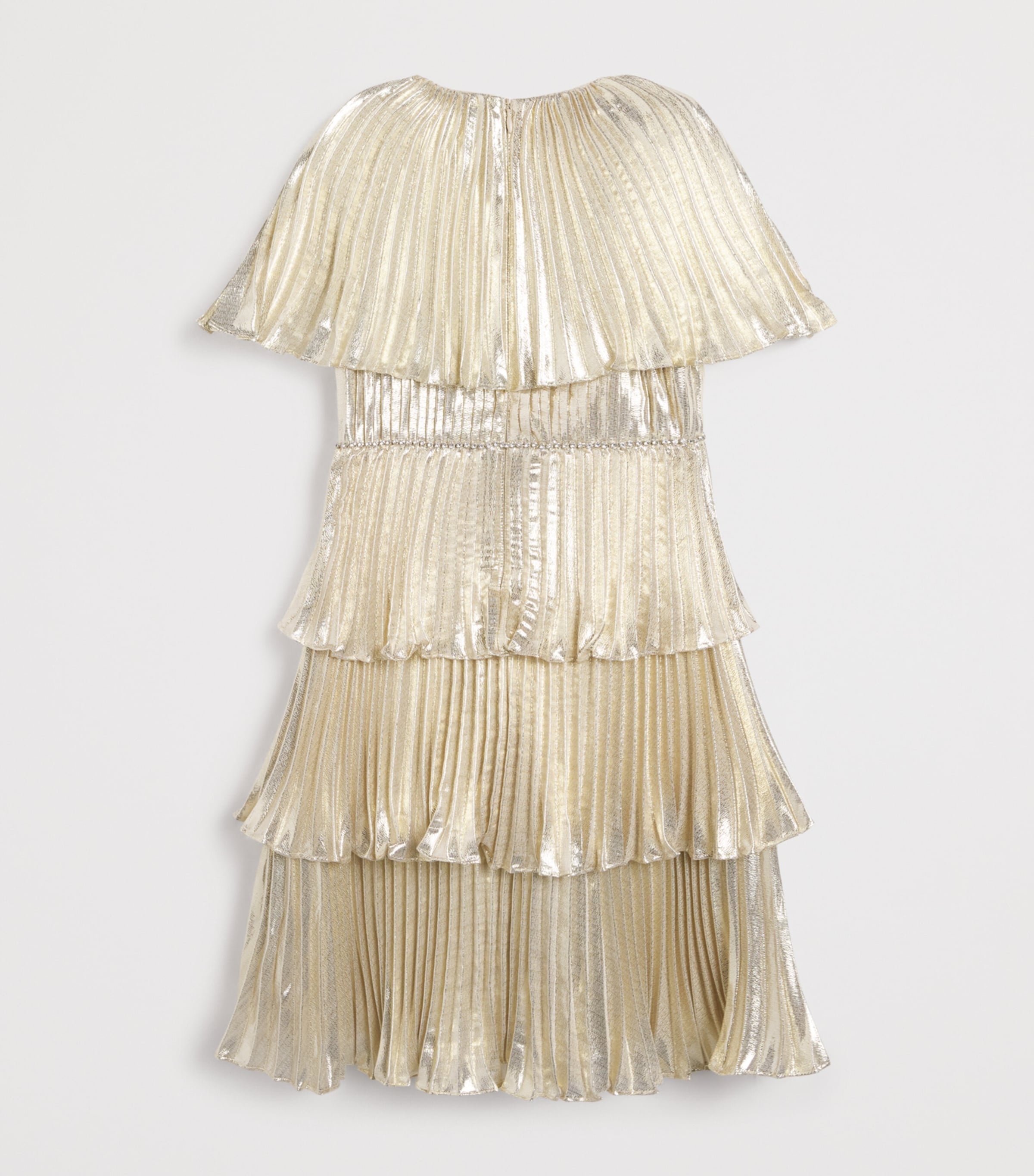 Self-Portrait Kids Metallic Tiered Cape Dress (3-12 Years)