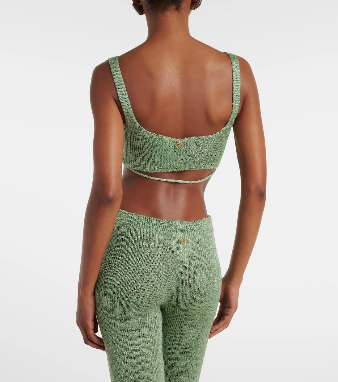 Bananhot - Alma sequined knitted crop top