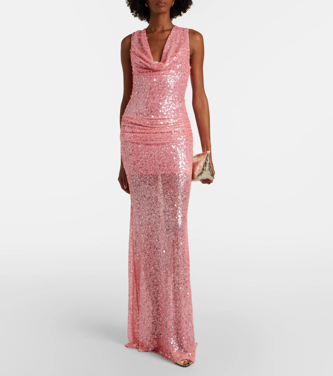 David Koma - Sequined draped gown
