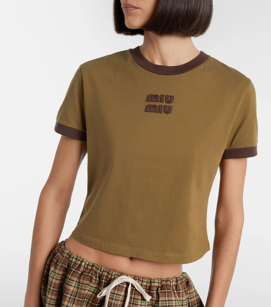 Miu Miu - Logo cotton jersey T-shirt