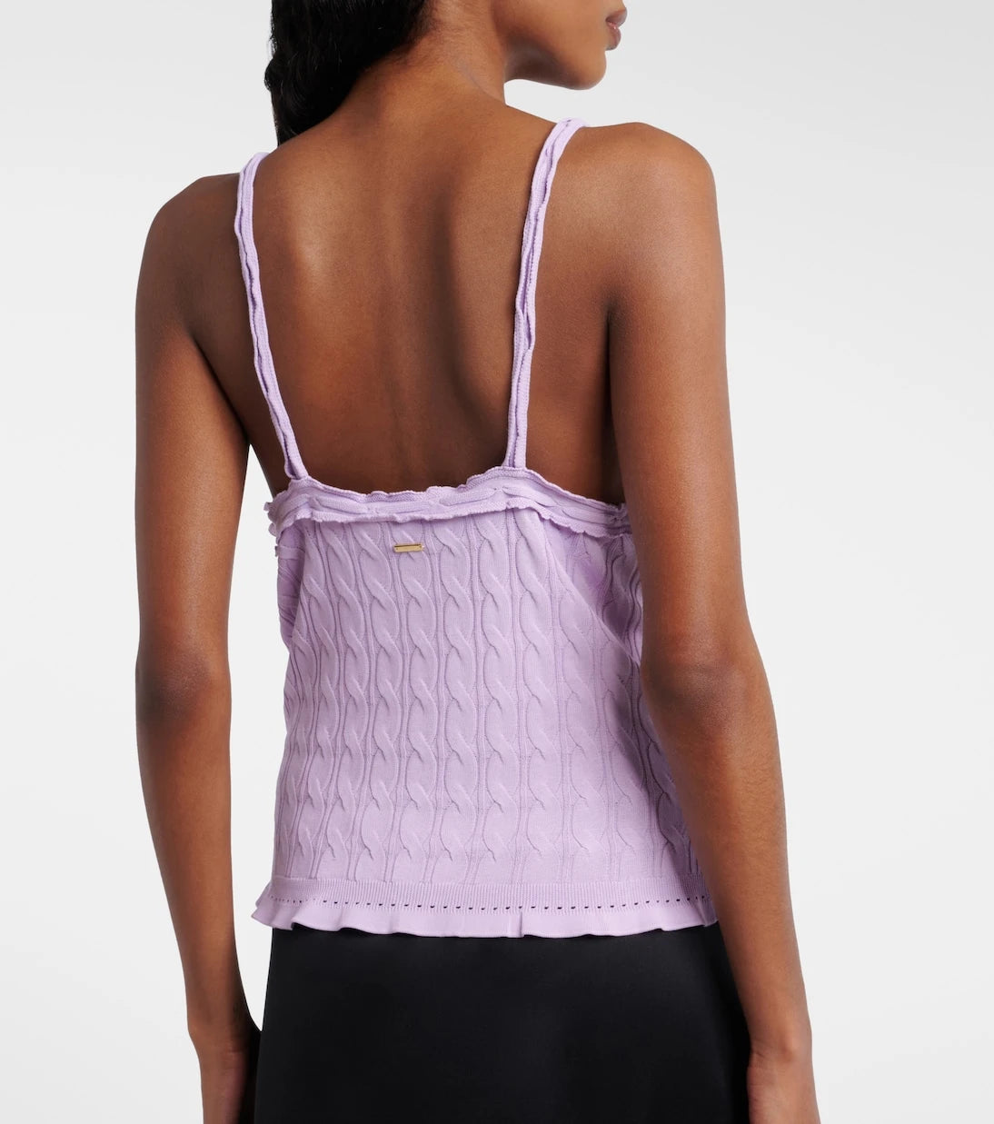 Gucci - Ruffled cable-knit top