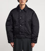 Black Down Seguin Aviator Bomber Jacket
