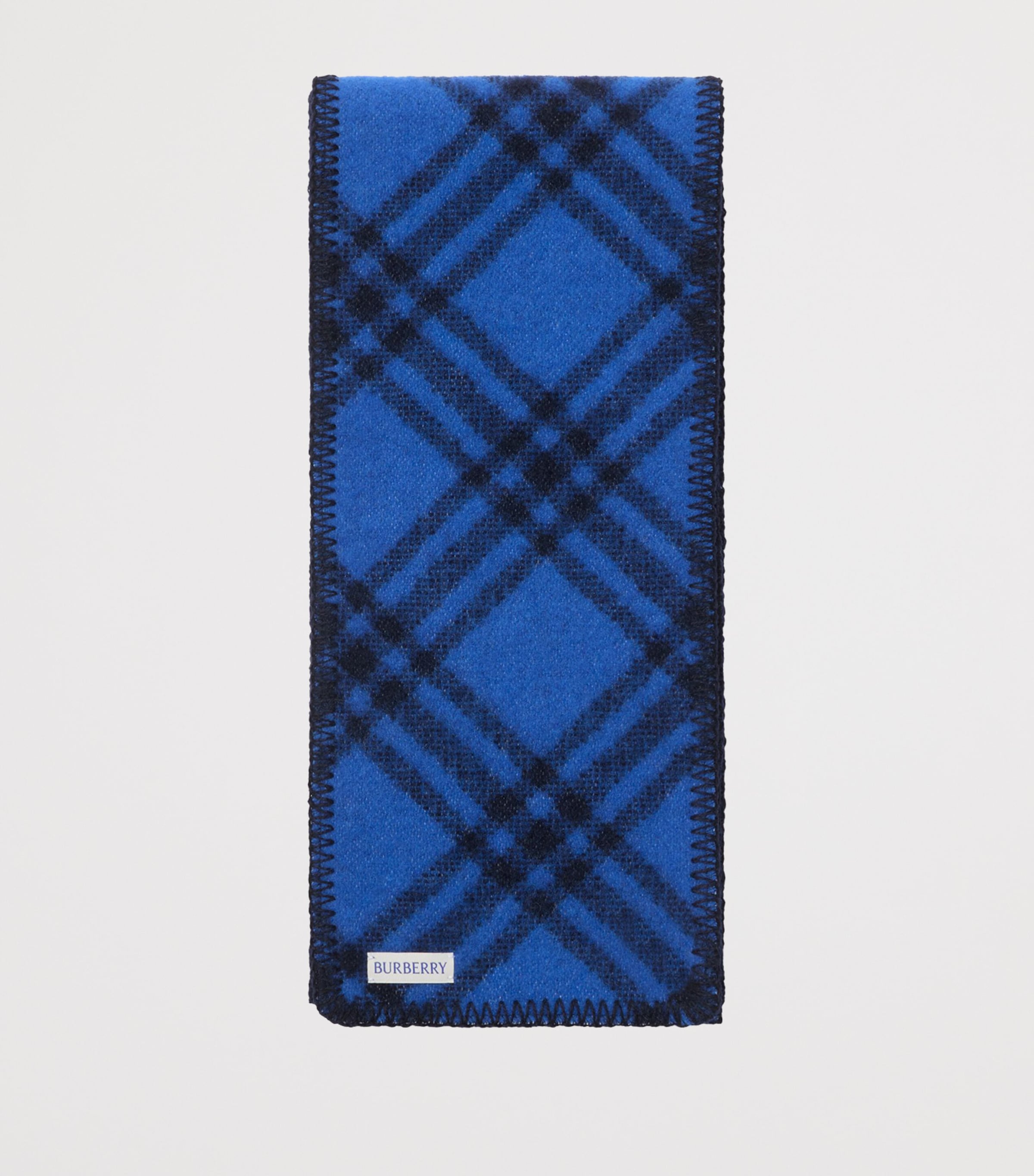 Burberry Narrow Wool Check Scarf