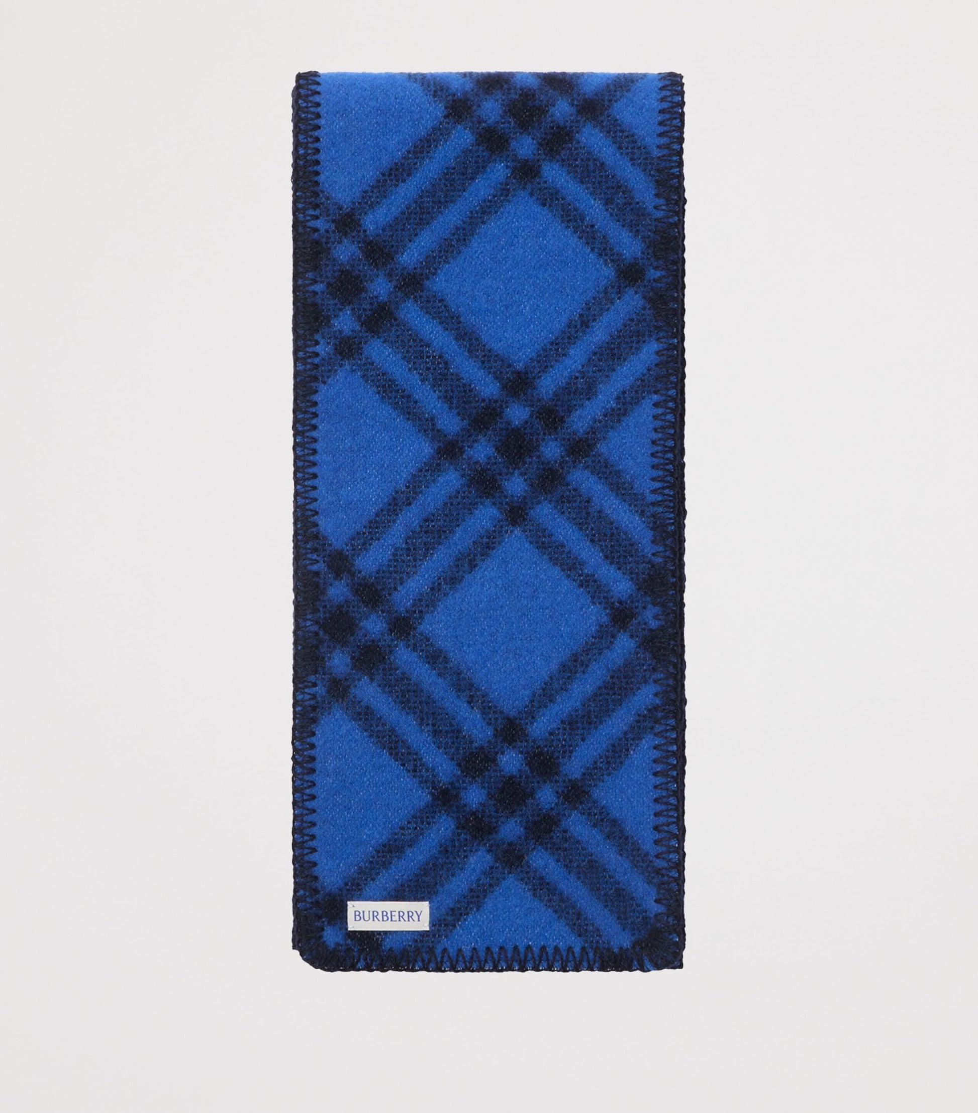 Burberry Narrow Wool Check Scarf