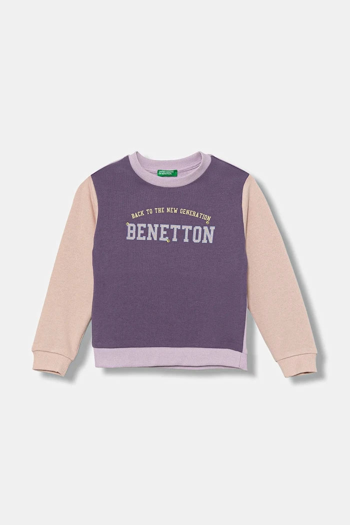 United Colors of Benetton çocuk pamuklu sweatshirt