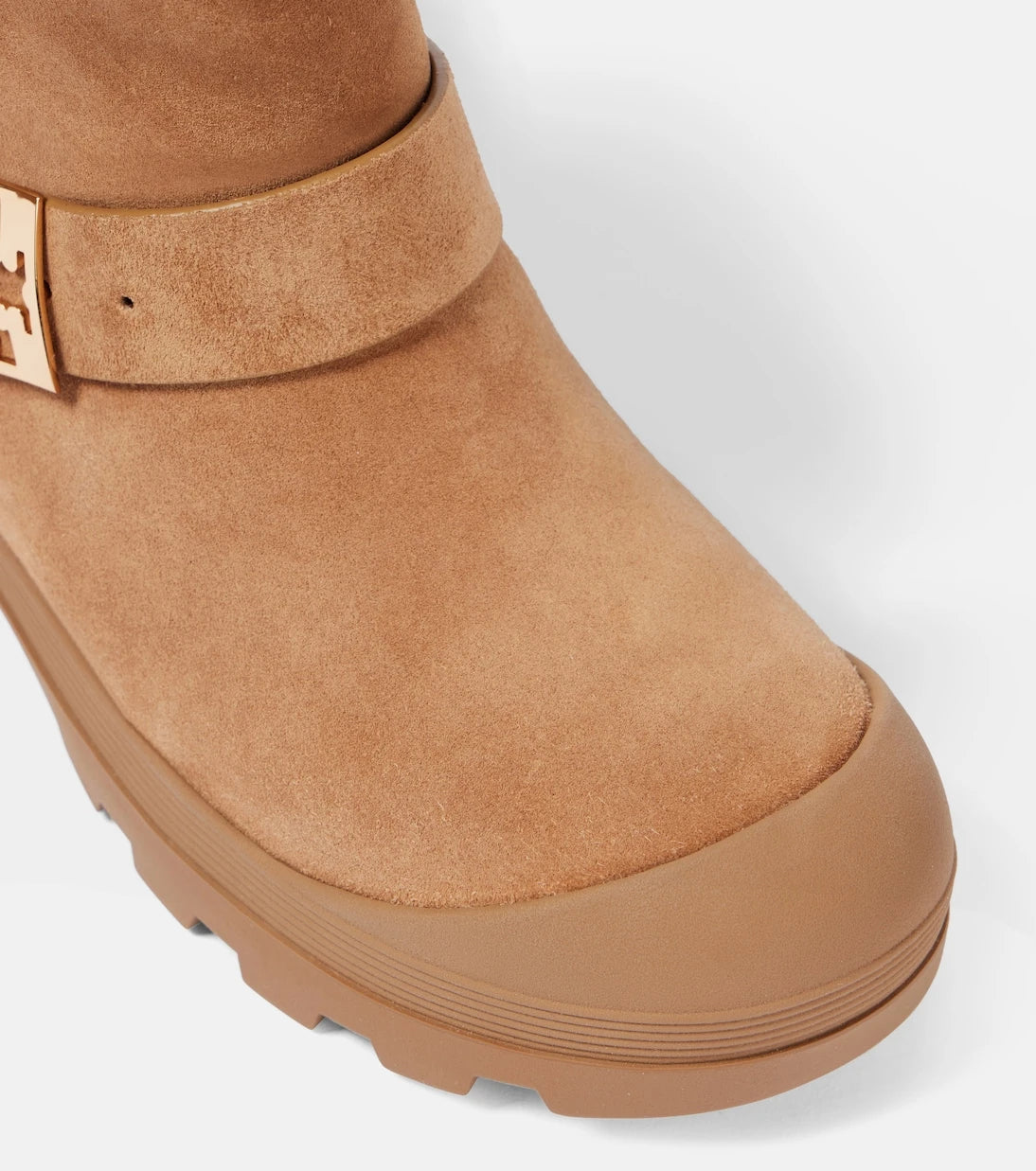 Tory Burch - Mellow shearling-lined suede platform ankle boots