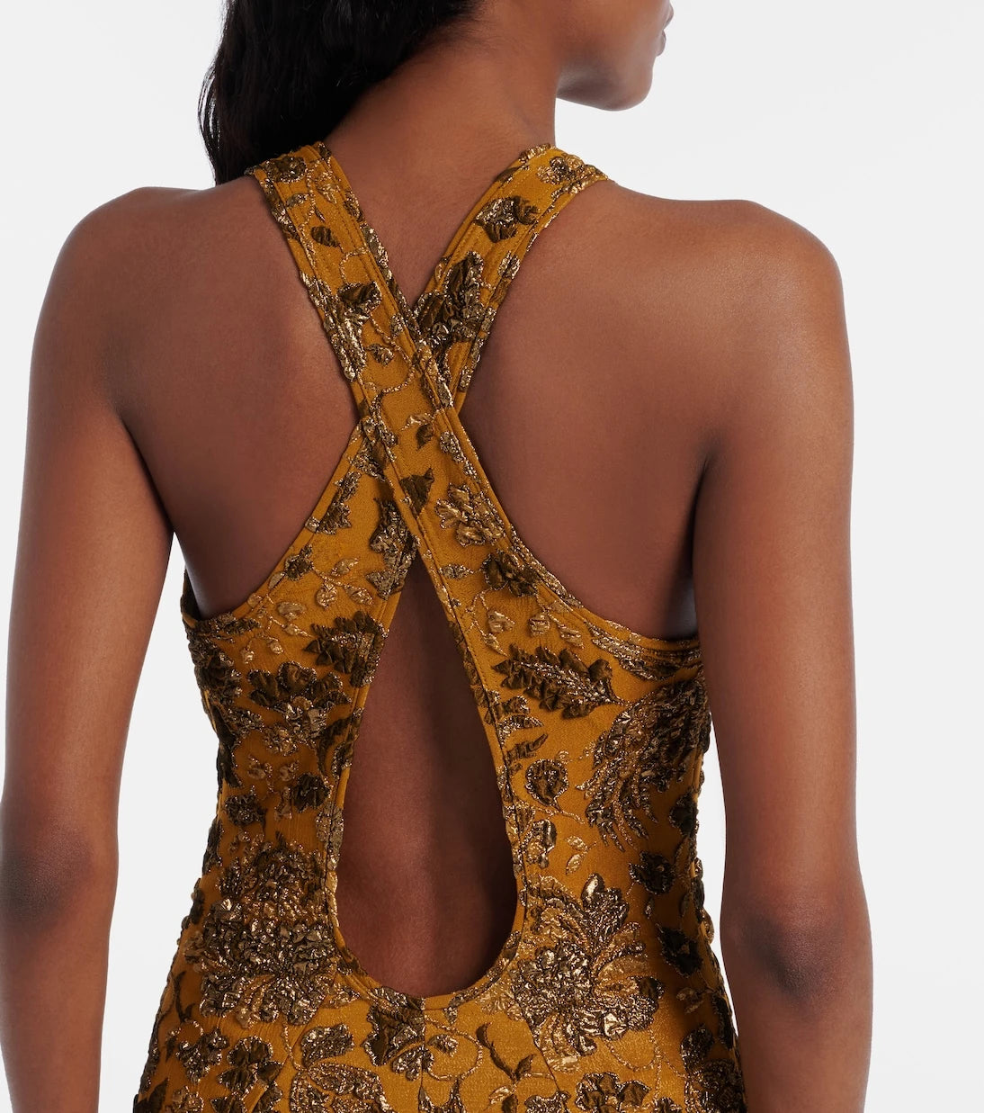 Saint Laurent - Floral brocade minidress