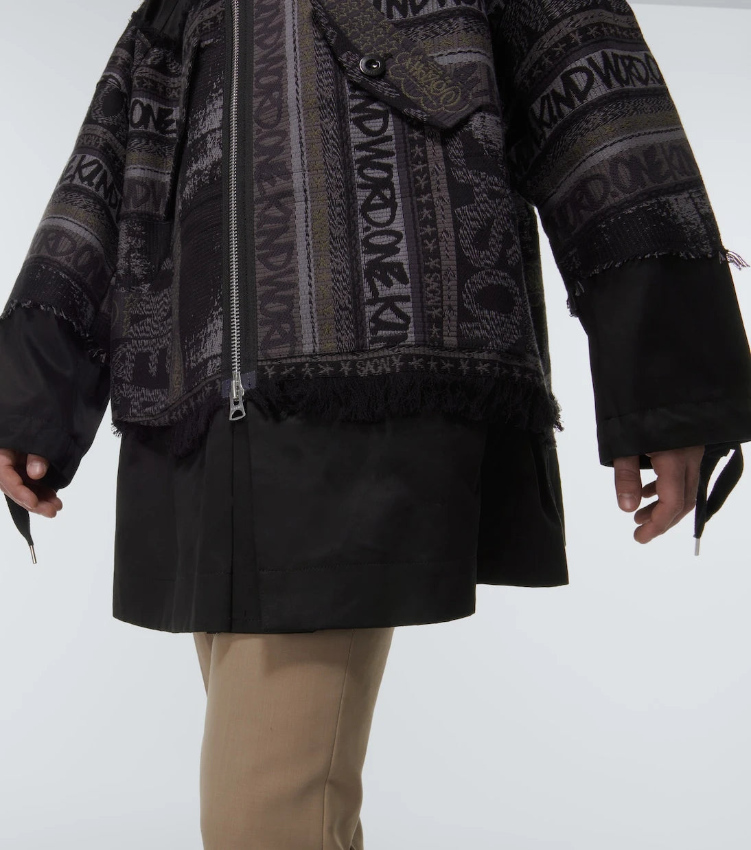 Sacai - X Eric Haze jacquard jacket