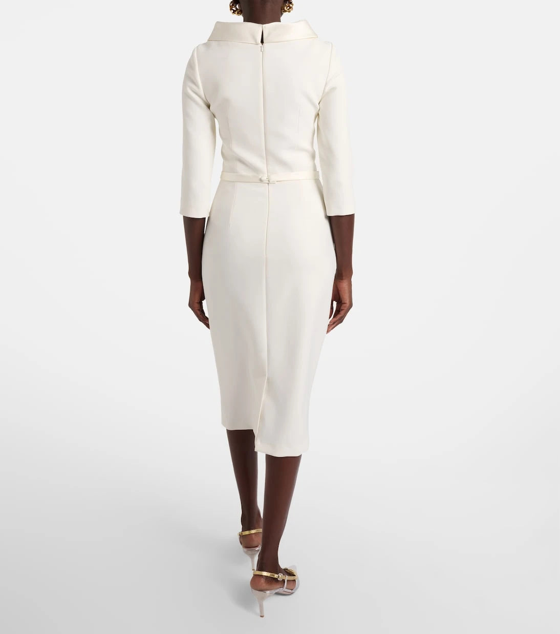 Safiyaa - Bridal Meryl crêpe midi dress