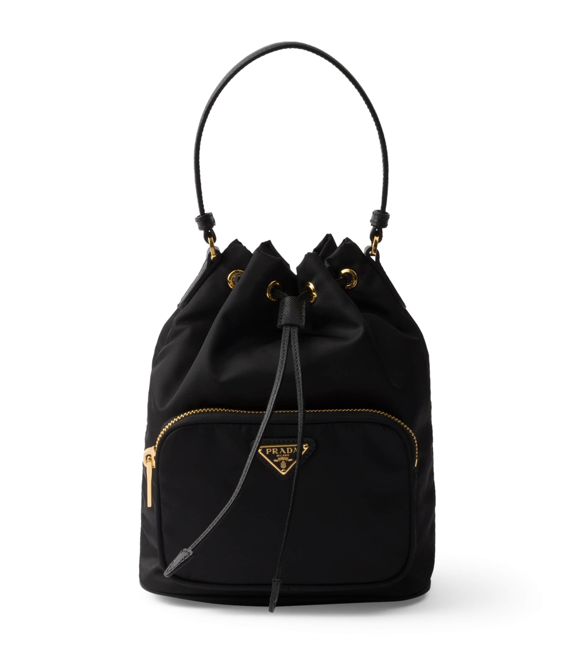 Prada Black Re-Nylon Duet Bucket Bag