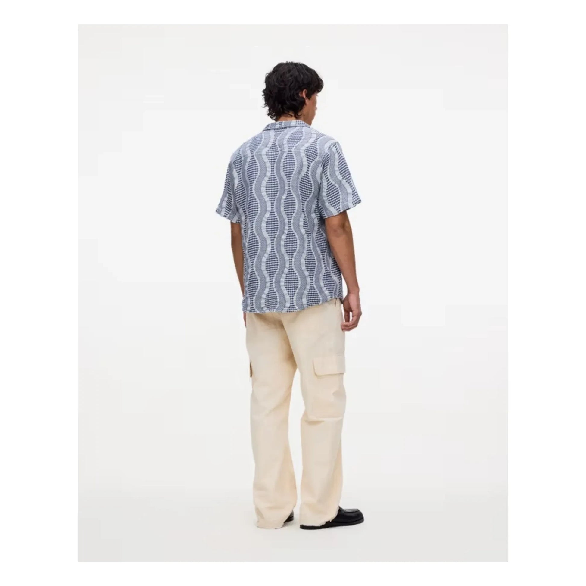 OAS - Como Cuba Waffle shirt | Blue