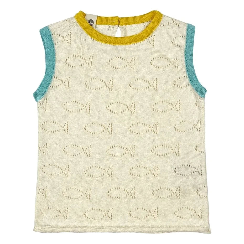 Bayiri - Underwater tank top Organic cotton | Ecru