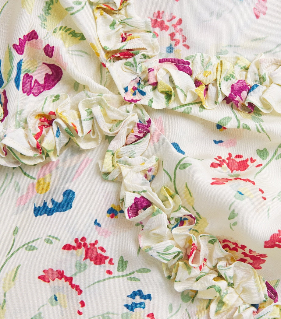 DÔEN Multi Silk-Blend Satin Valerine Maxi Dress