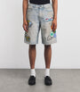 Station Patch Denim Shorts