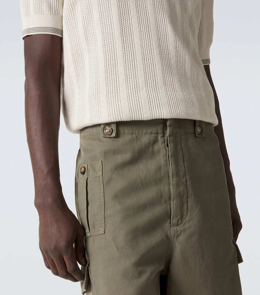 Brunello Cucinelli - Cotton and linen cargo shorts