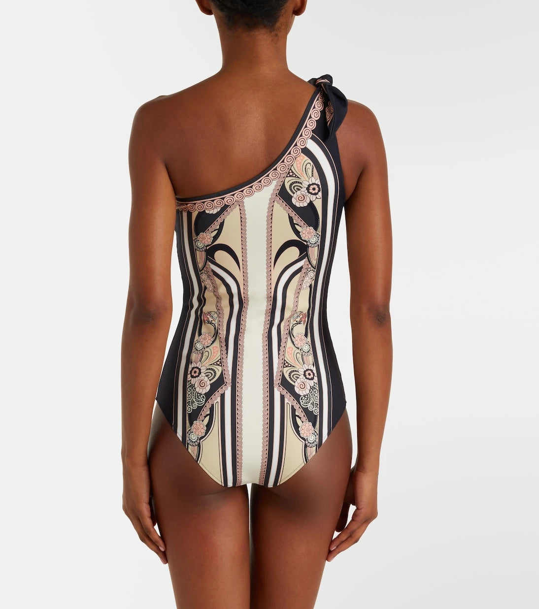 La DoubleJ - Goddess printed one-shoulder swimsuit