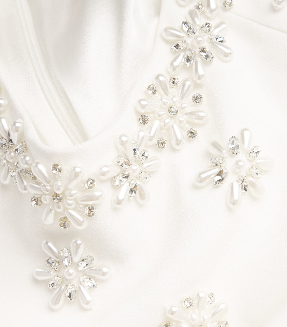 Huishan Zhang Crystal Sondra Maxi Dress WHITE