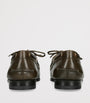 Bally Green Leather Pathy Boat Shoes
