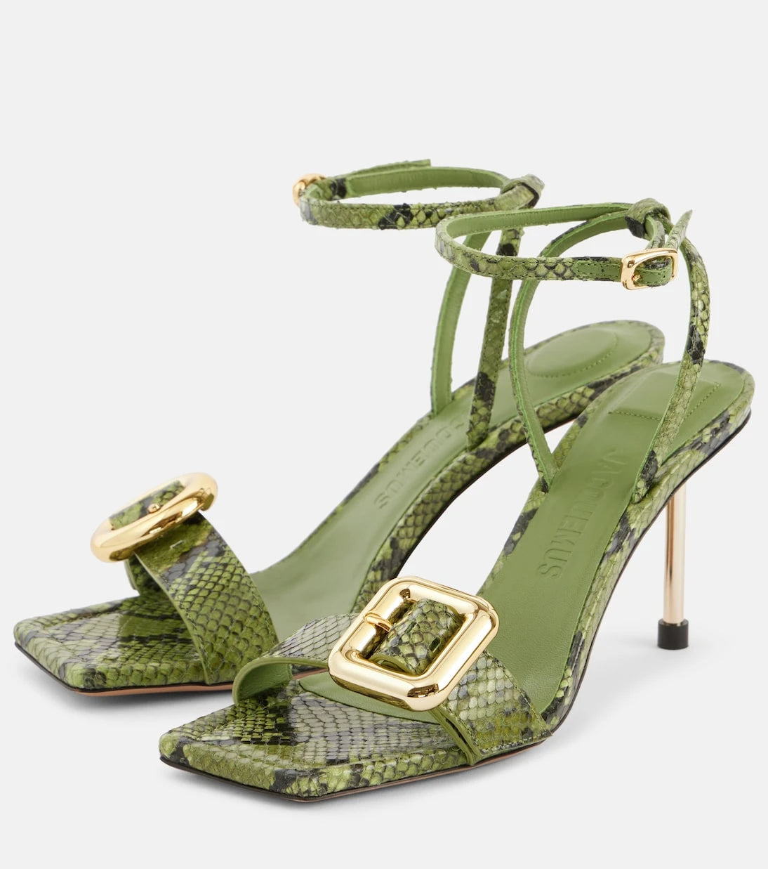 Jacquemus - Les Sandales Regalo croc-effect leather sandals