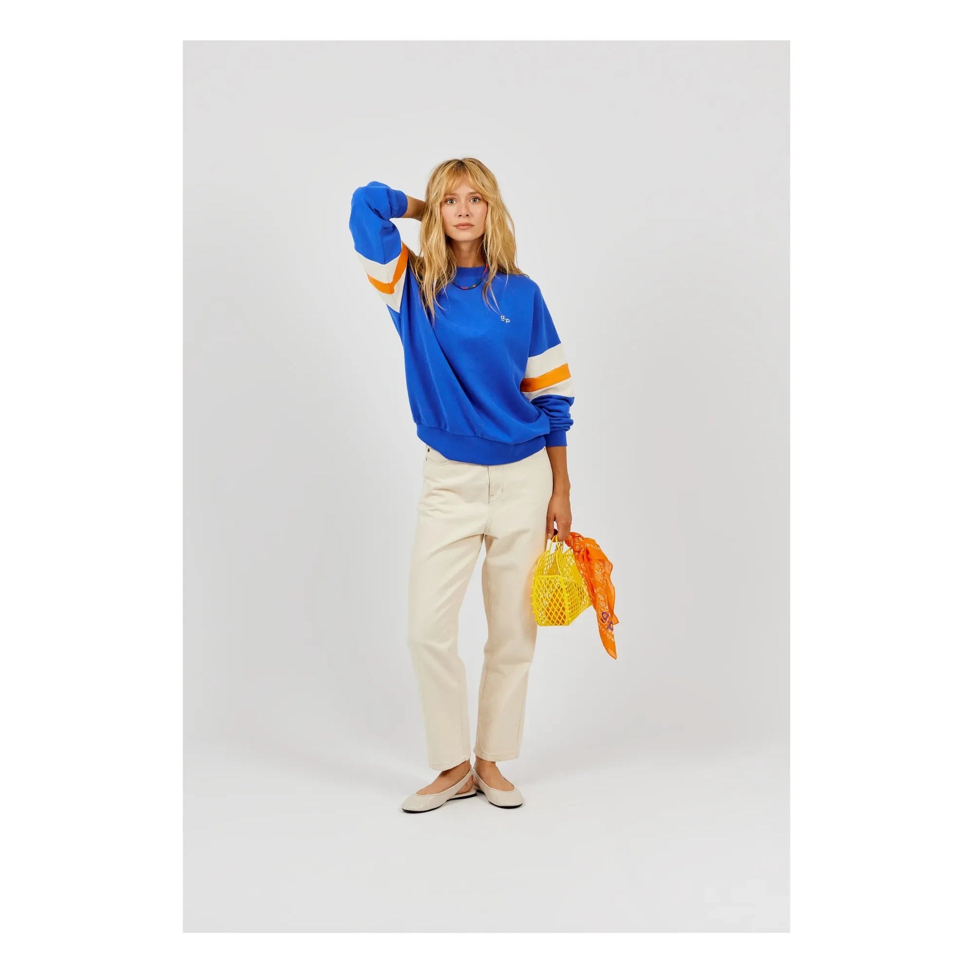 a.p - Organic cotton sweatshirt | Blue