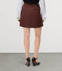 LOEWE Brown Cotton-Silk Buckled Mini Skirt