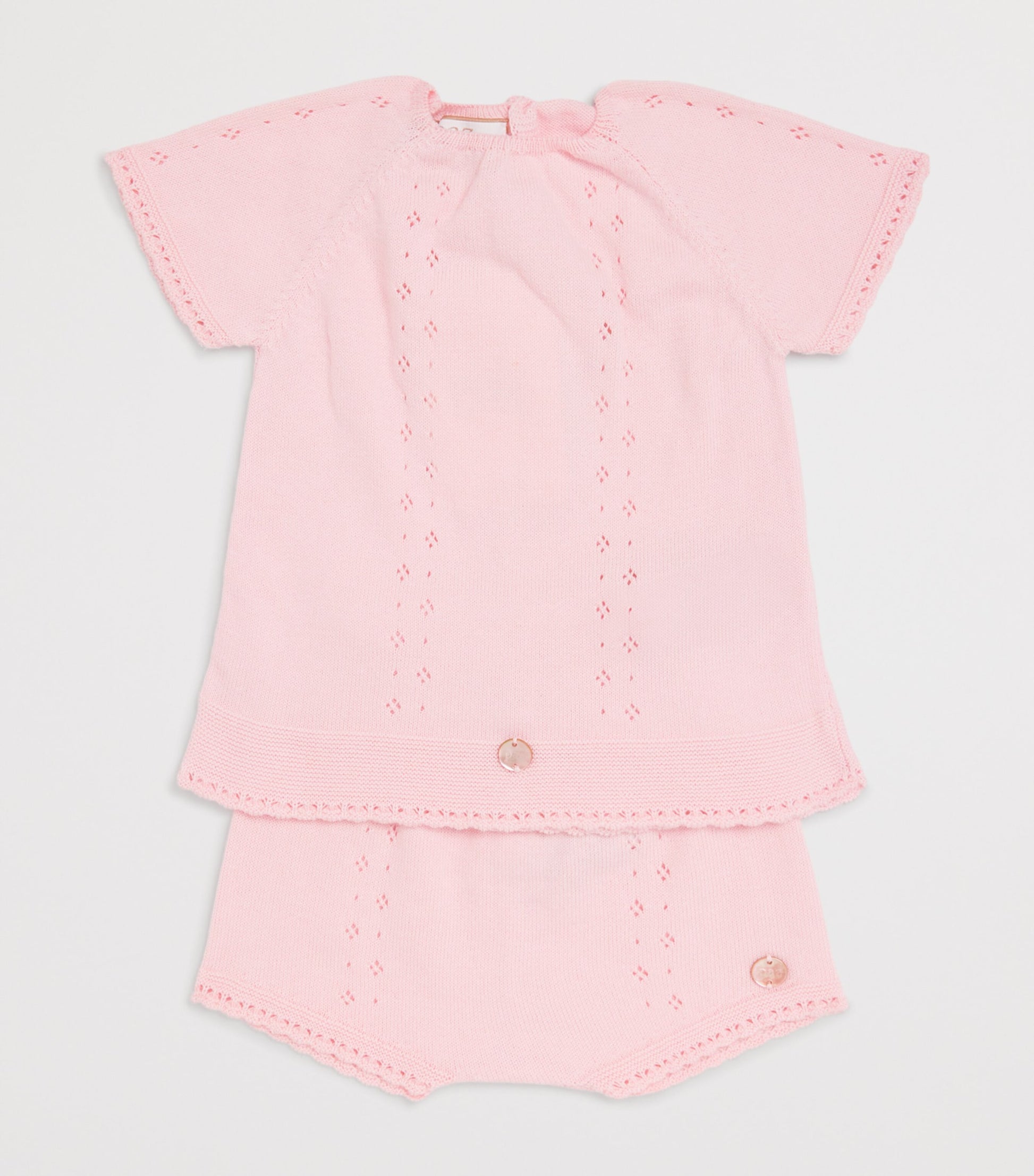 Cotton Knitted Top and Bloomers Set (0-6 Months)