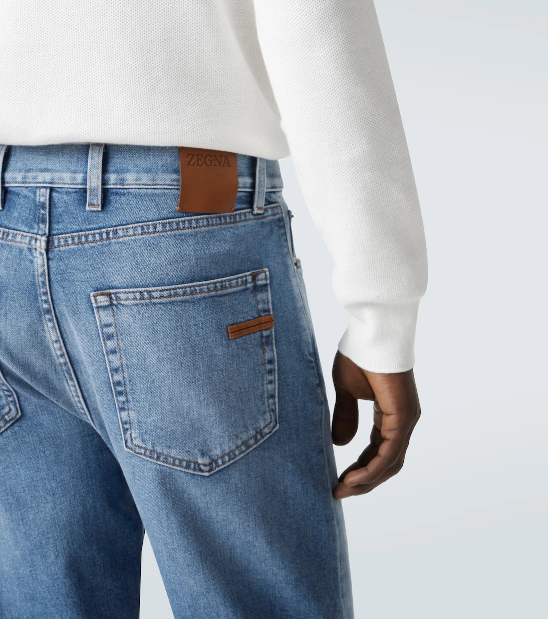 Zegna - High-rise straight jeans