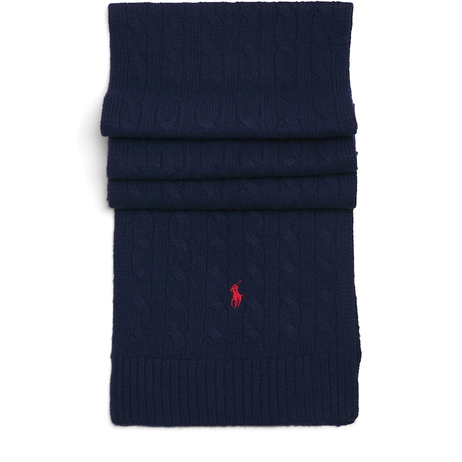 Wool-Blend Cable-Knit Scarf