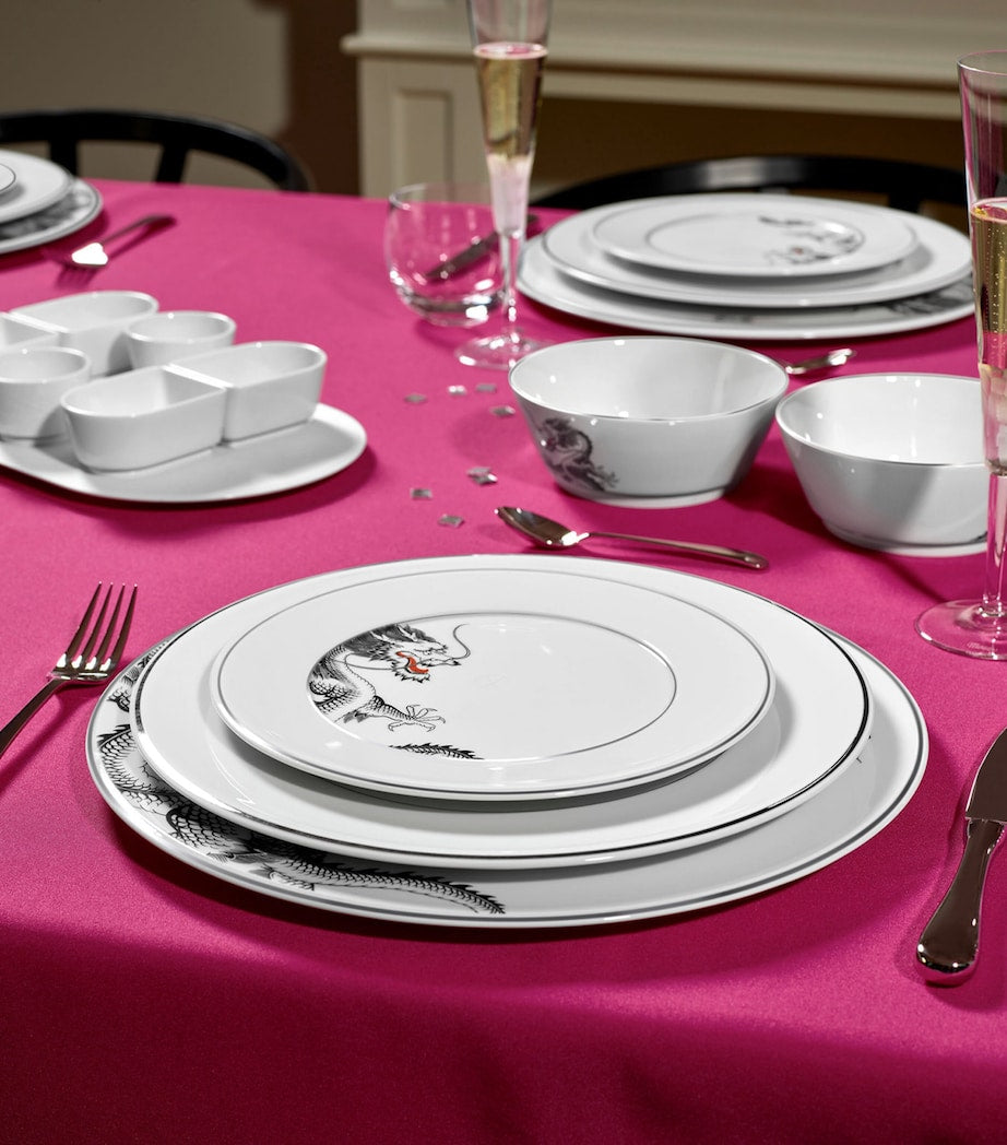 Meissen Porcelain-Platinum Lucky Dragon Dessert Plate (22cm)