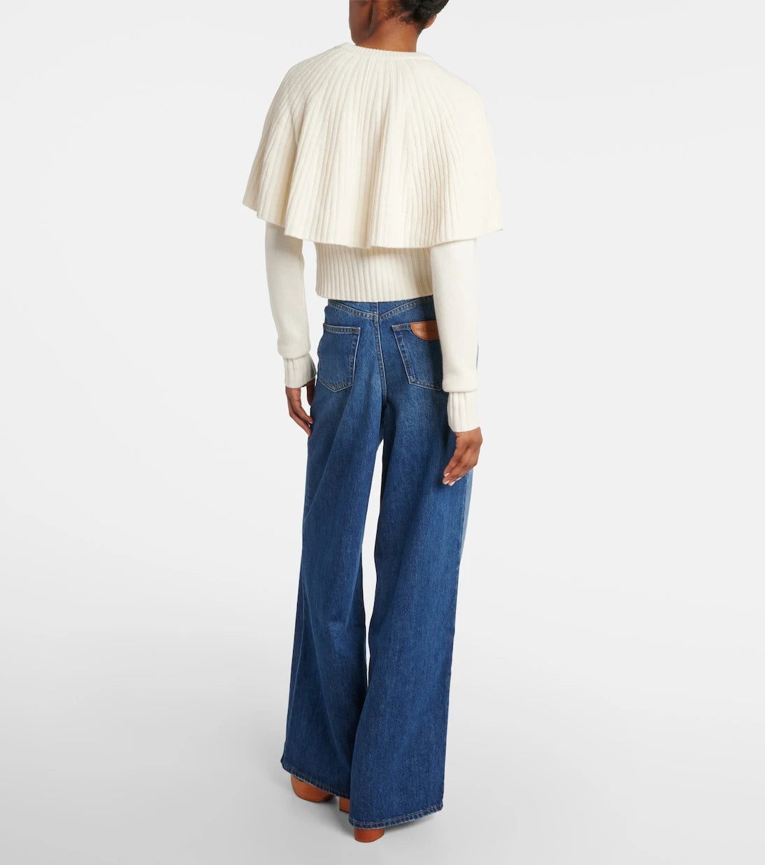Chloé - Caped wool and cashmere top