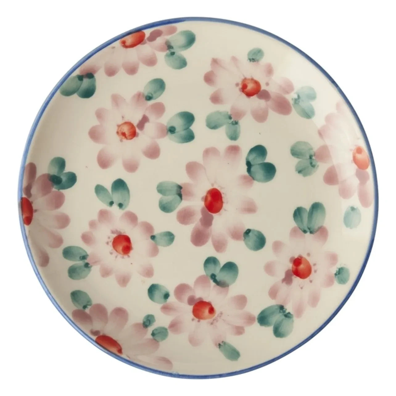 Rice - Ceramic dessert plate Flowers | Pink