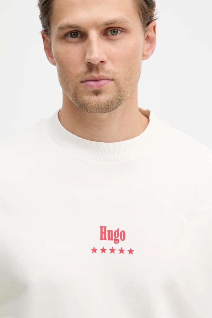 HUGO Blue erkek pamuklu sweatshirt Nucavex