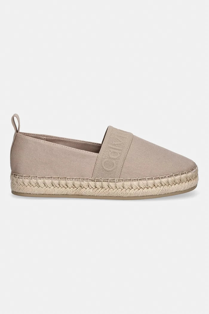 Calvin Klein еспадрили дамски OBLIQUE ESPADRILLE WEBBING