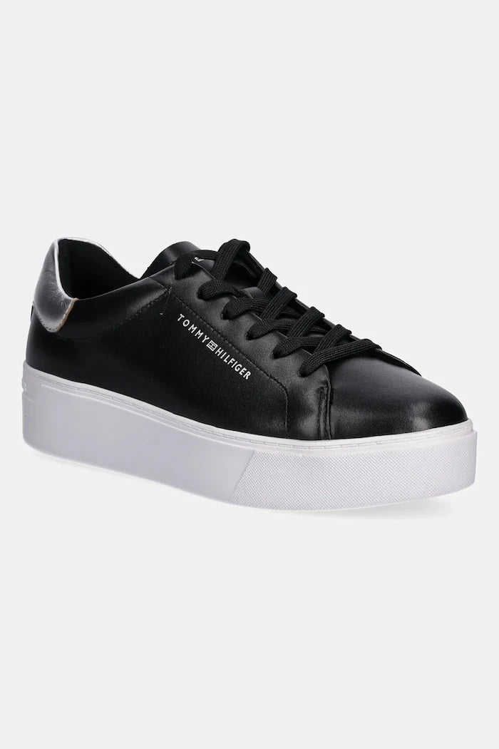 Кожени маратонки Tommy Hilfiger ESSENTIAL PLATFORM COURT SNEAKER