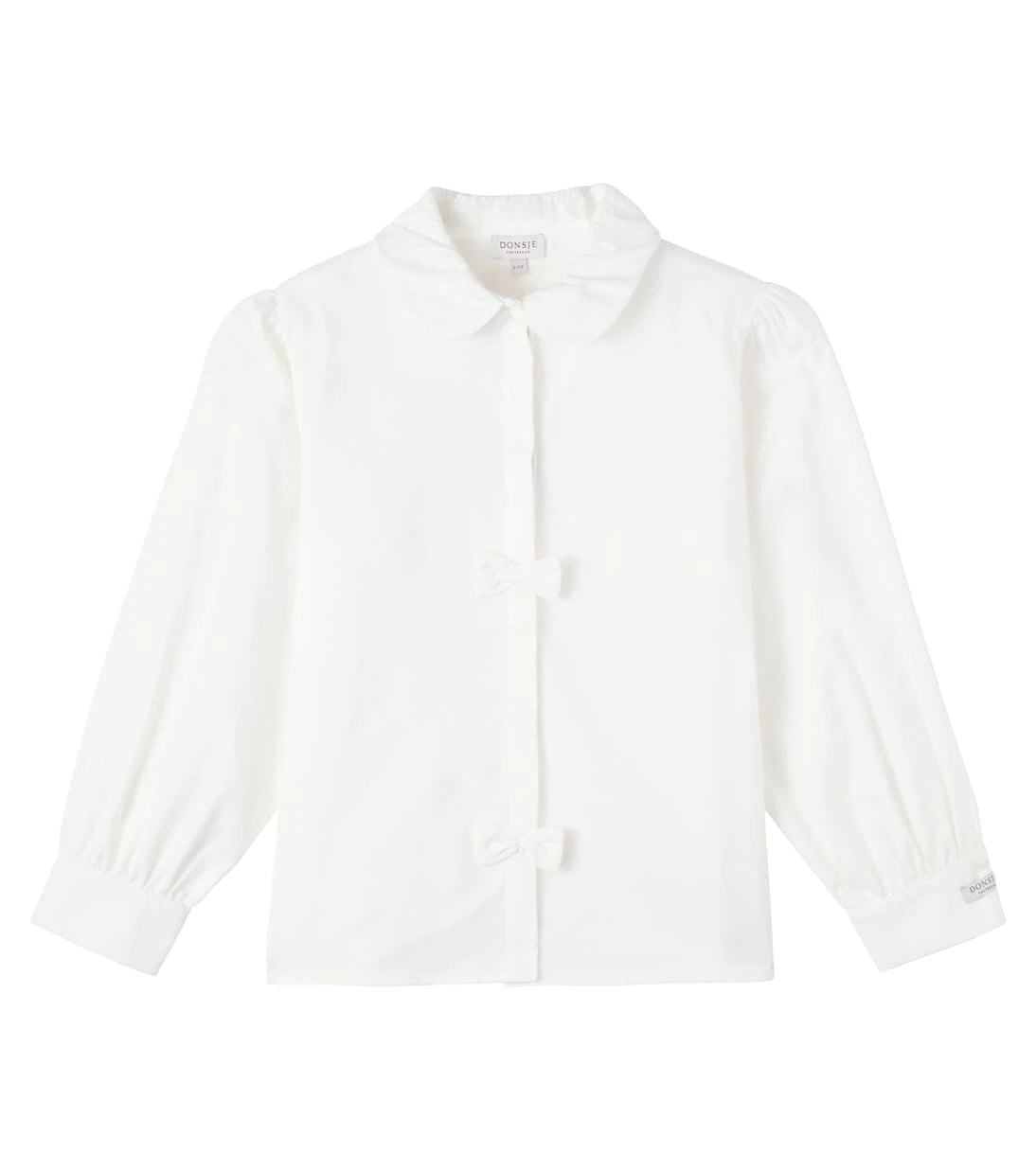 Donsje - Kresi bow-detail cotton poplin shirt