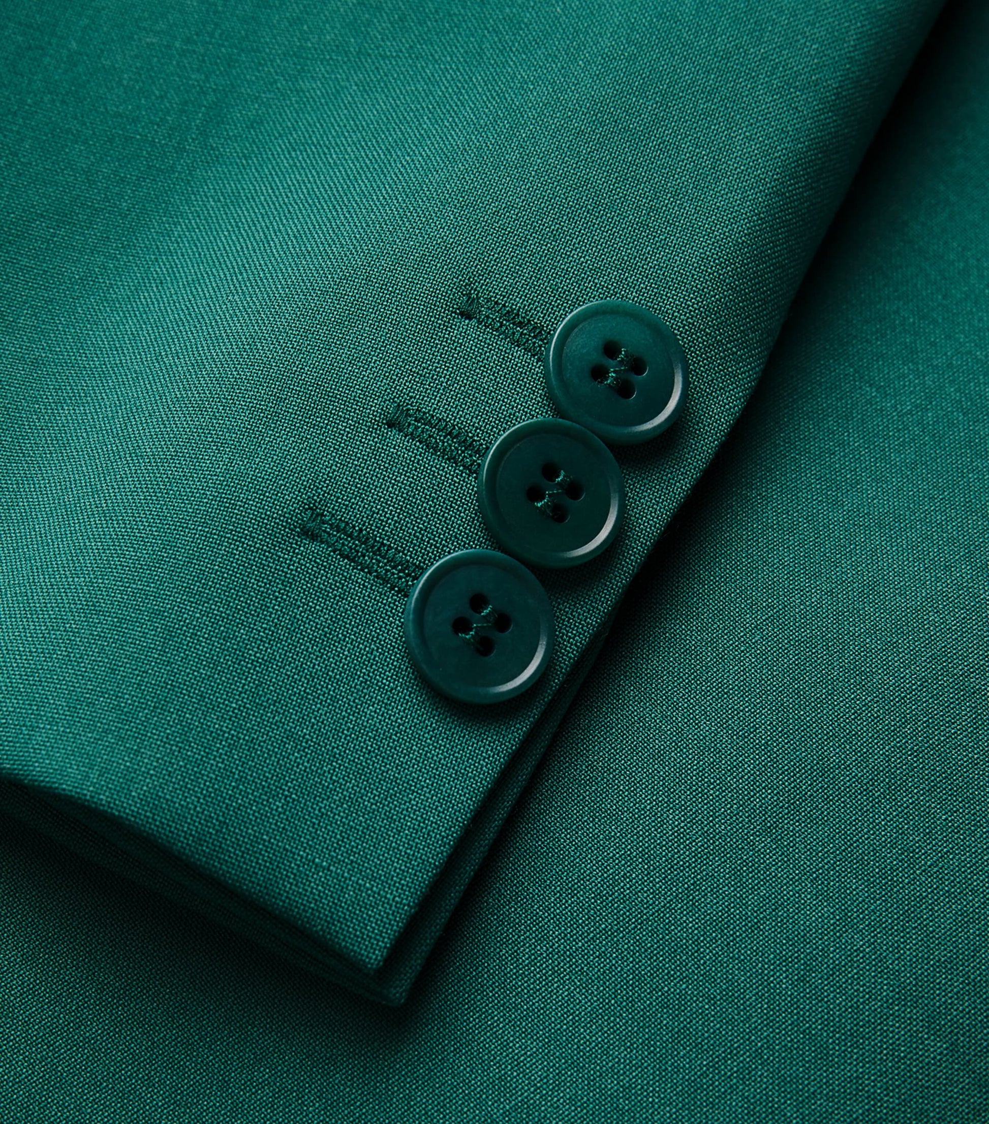 Green Virgin Wool Blazer