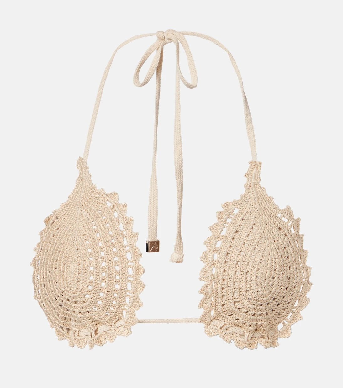 The Attico - Crochet cotton bikini top
