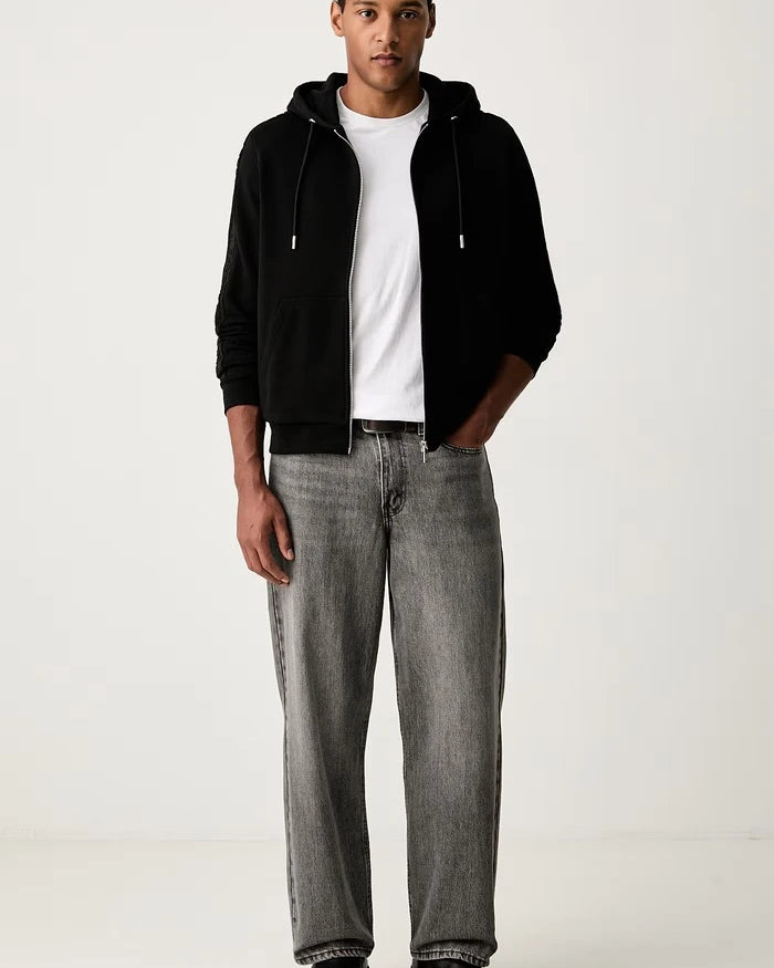 Karl Lagerfeld pamuklu erkek fermuarlı sweatshirt