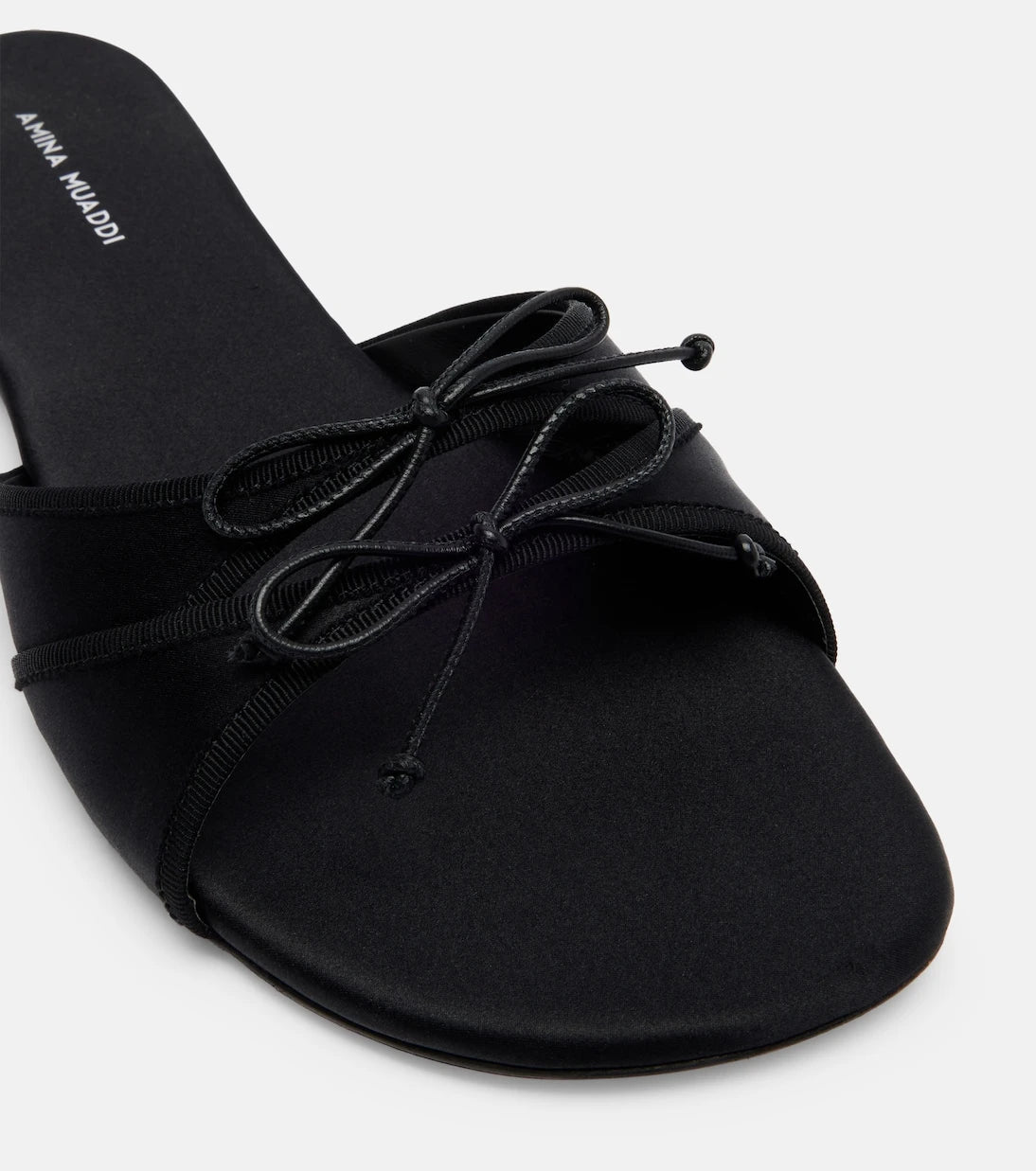 Amina Muaddi - Eleonora bow-detail satin sandals