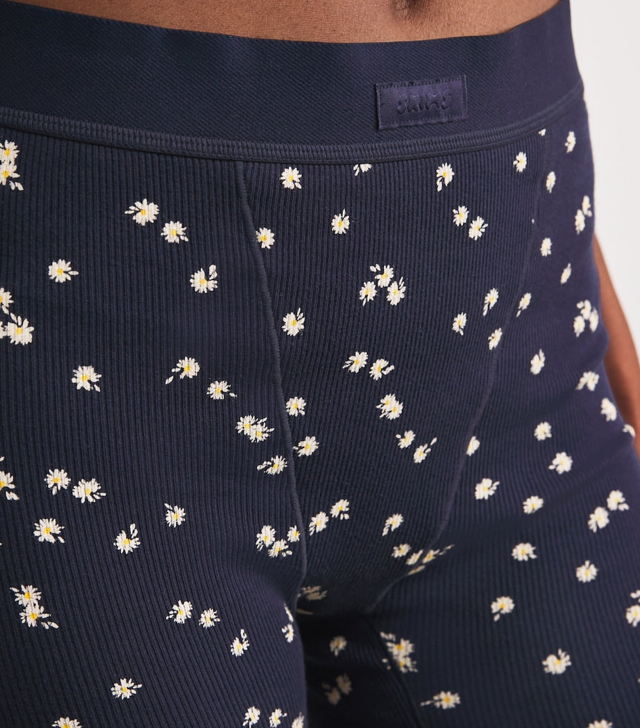 Skims Multi Stretch-Cotton Ribbed Boxer Shorts (Pack of 3)