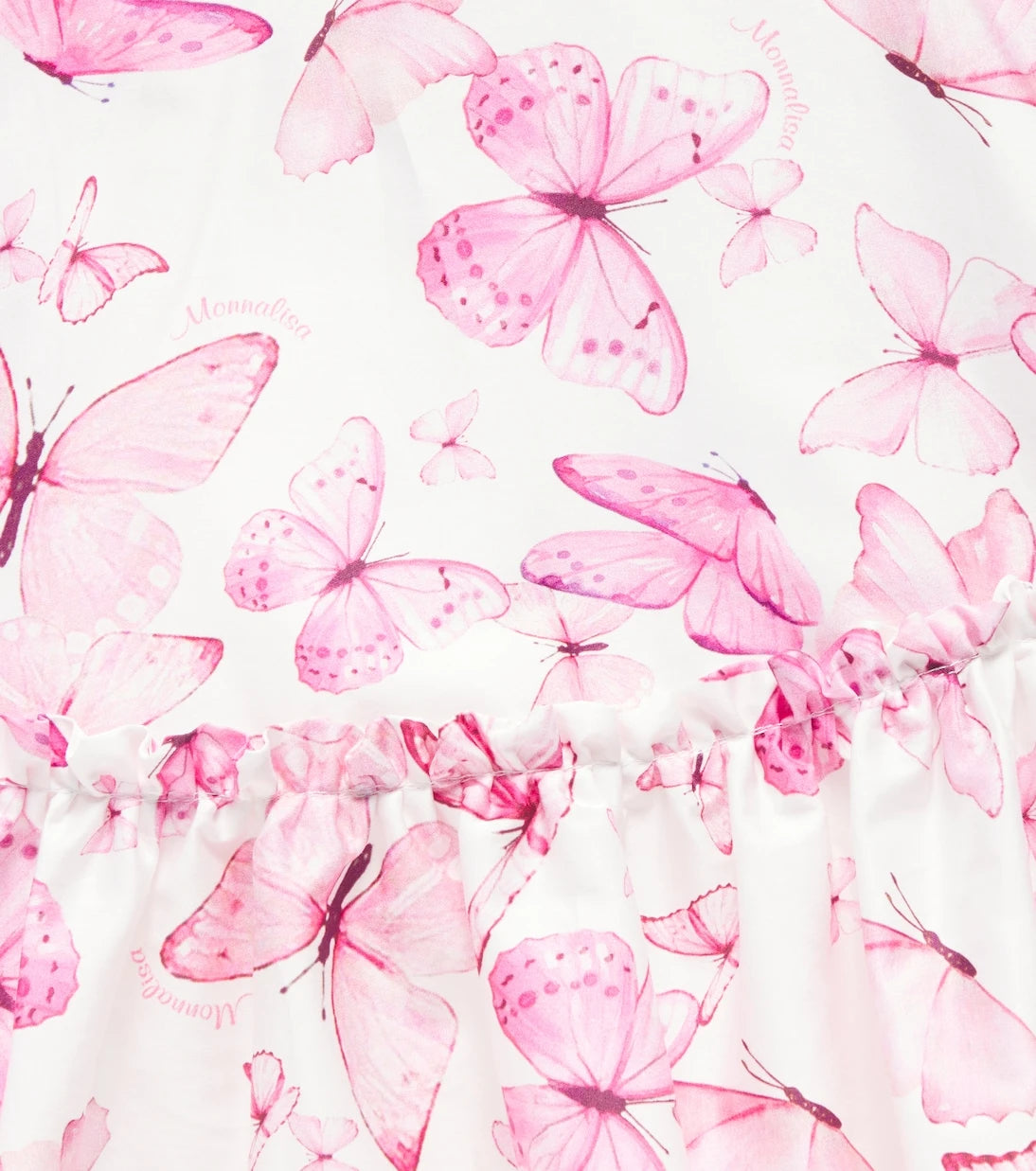 Monnalisa - Printed cotton satin dress