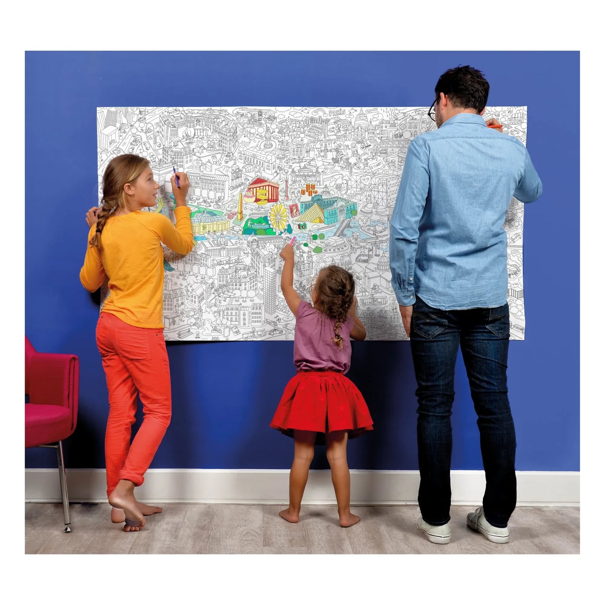 Omy - Giant Paris Colouring-in Poster