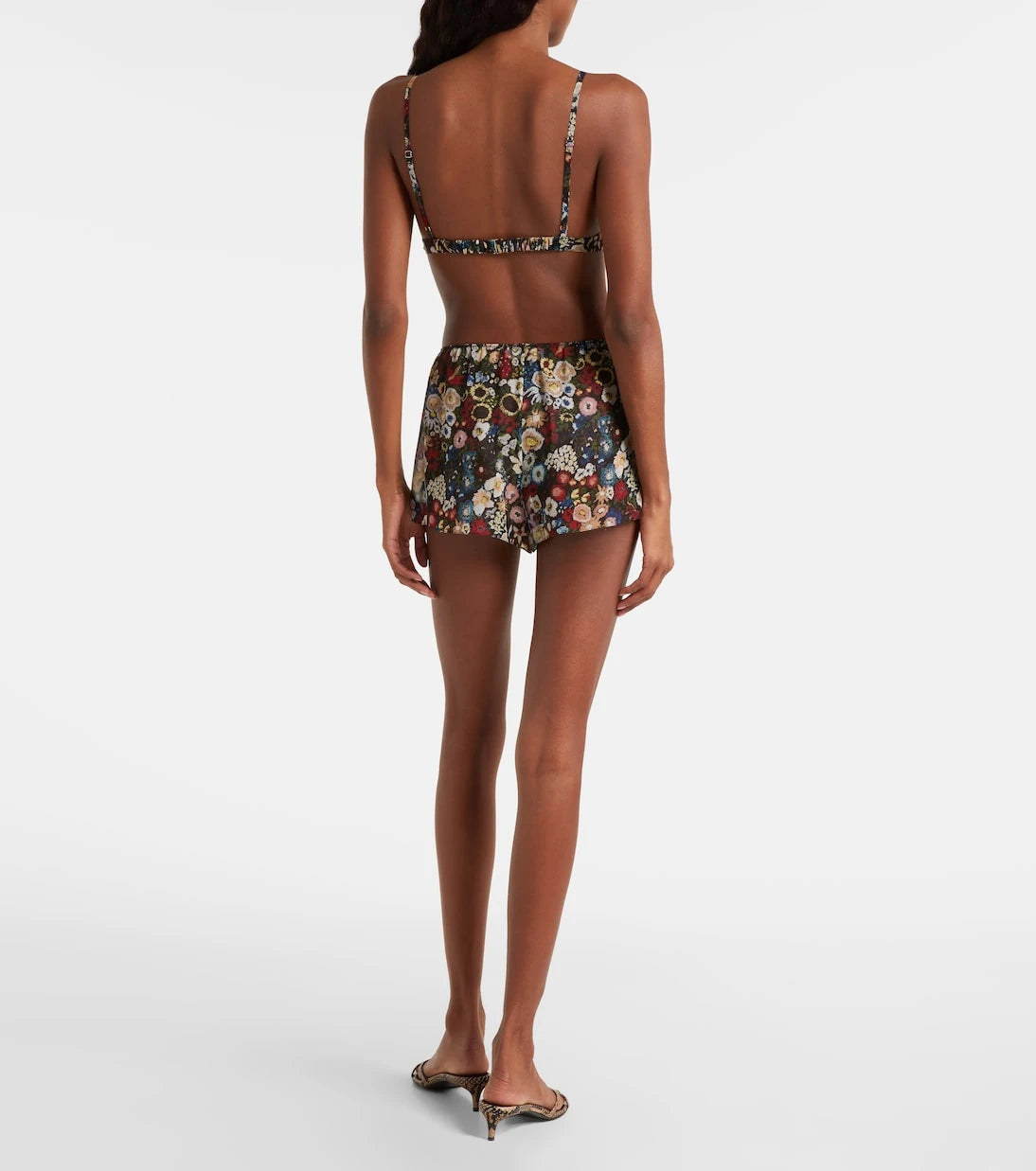 Khaite - Talita floral silk bra top