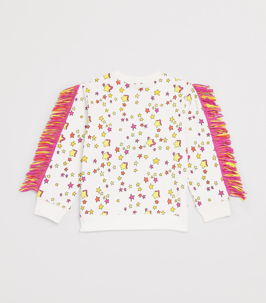 Stella McCartney Kids Star Print Fringe-Detail Sweatshirt (3-14 Years)