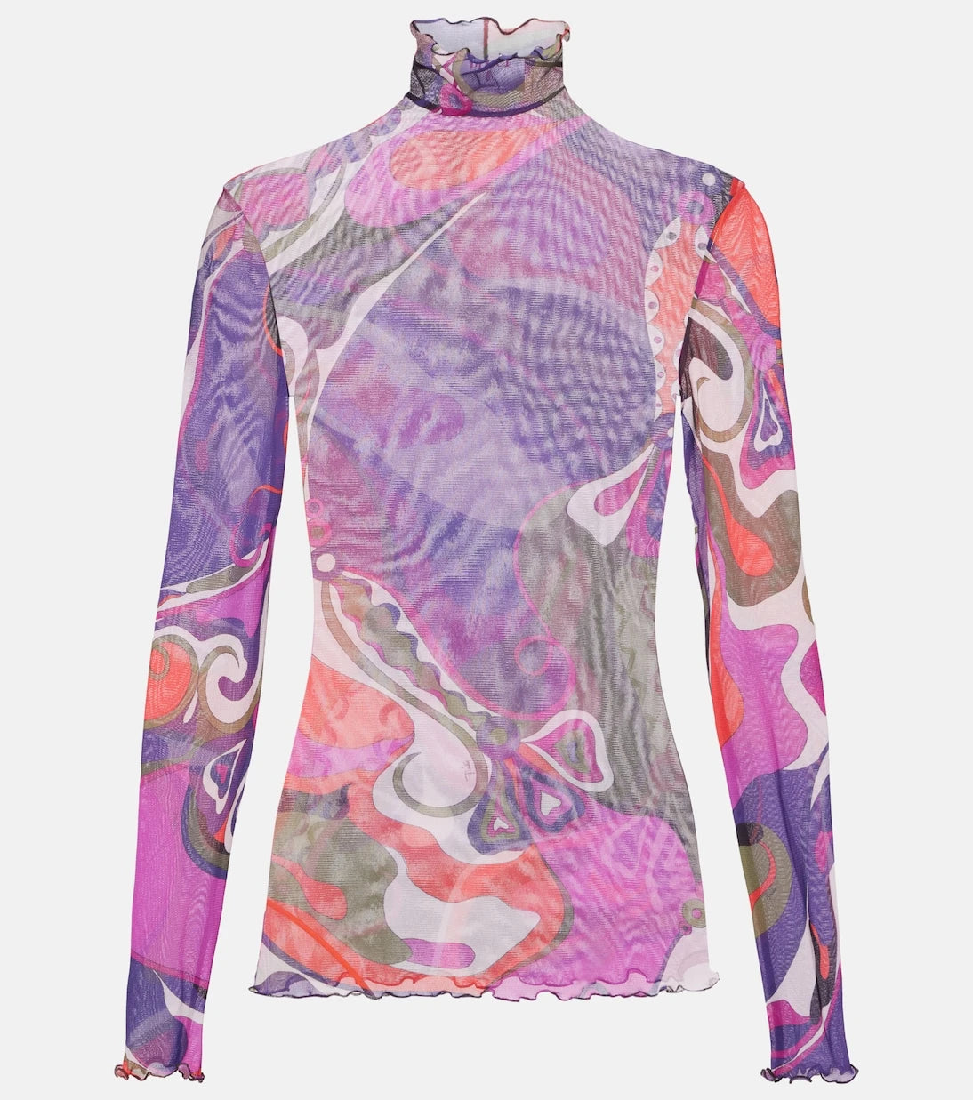 Pucci - Orchidee tulle top