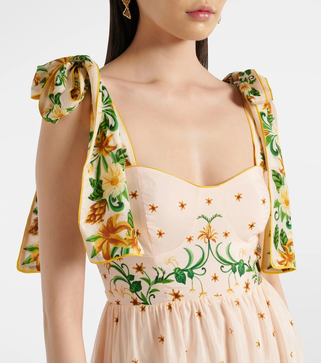 Farm Rio - Floral cotton-blend midi dress