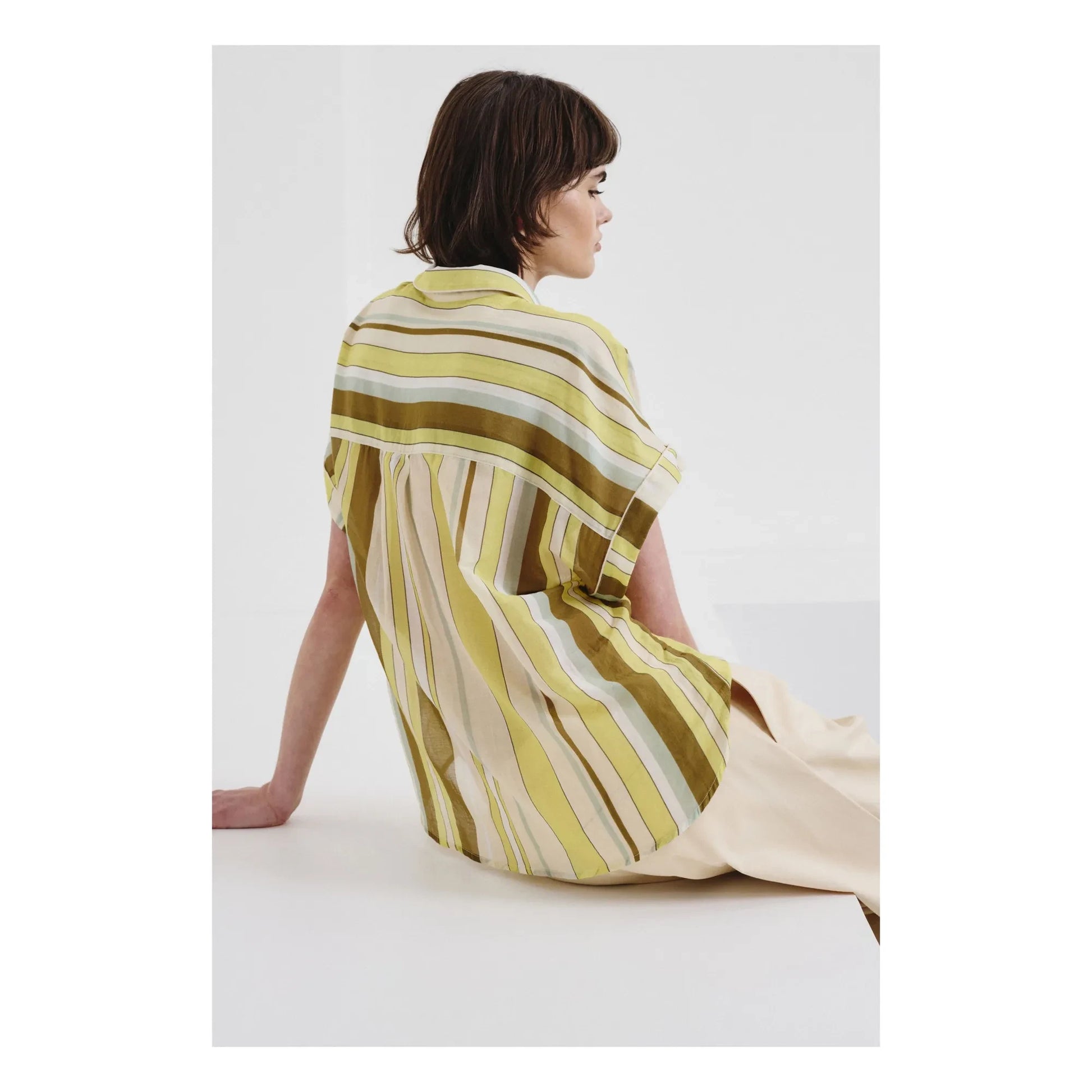 Pomandère - Poplin shirt | Anise green